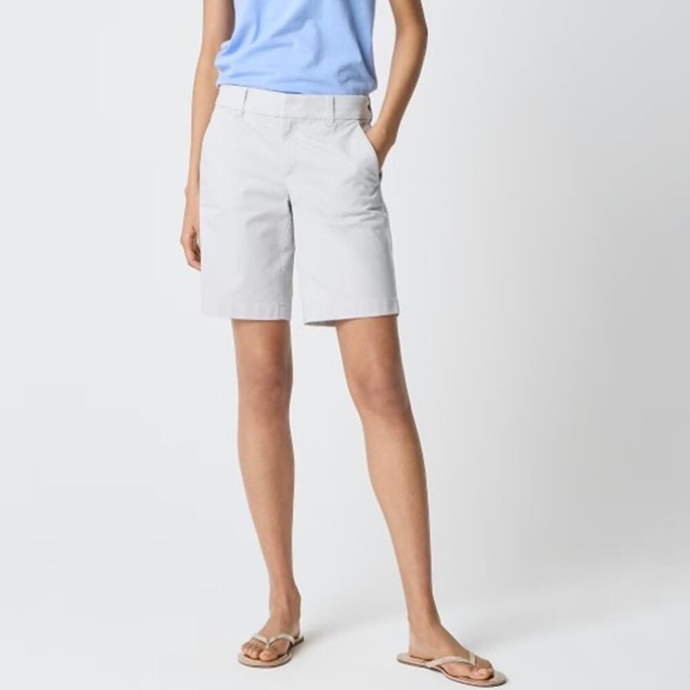 J.Crew 9" Frankie Bermuda Chino Short Oyster Grey Size 16 NWT